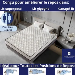 Dagostino Home Matelas Mousse 90x190 New York, Ferme, Réversible, Côté Été/hiver, H15 Cm Discount