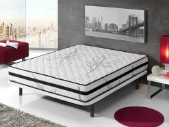 Simpur Low Cost Matelas mousse 120x190 therapy carbone anti stress mousse h.r. épaisseur 19 cm tissu 3d système airfresh New