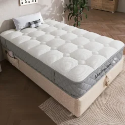 Okwish Matelas Orthopédique 90x200 cm, 7 Zones de Confort, Ressorts ensachés et Mousse Froid, Soutien H3 Moyenne Ferme, H 20 cm, Blanc Outlet