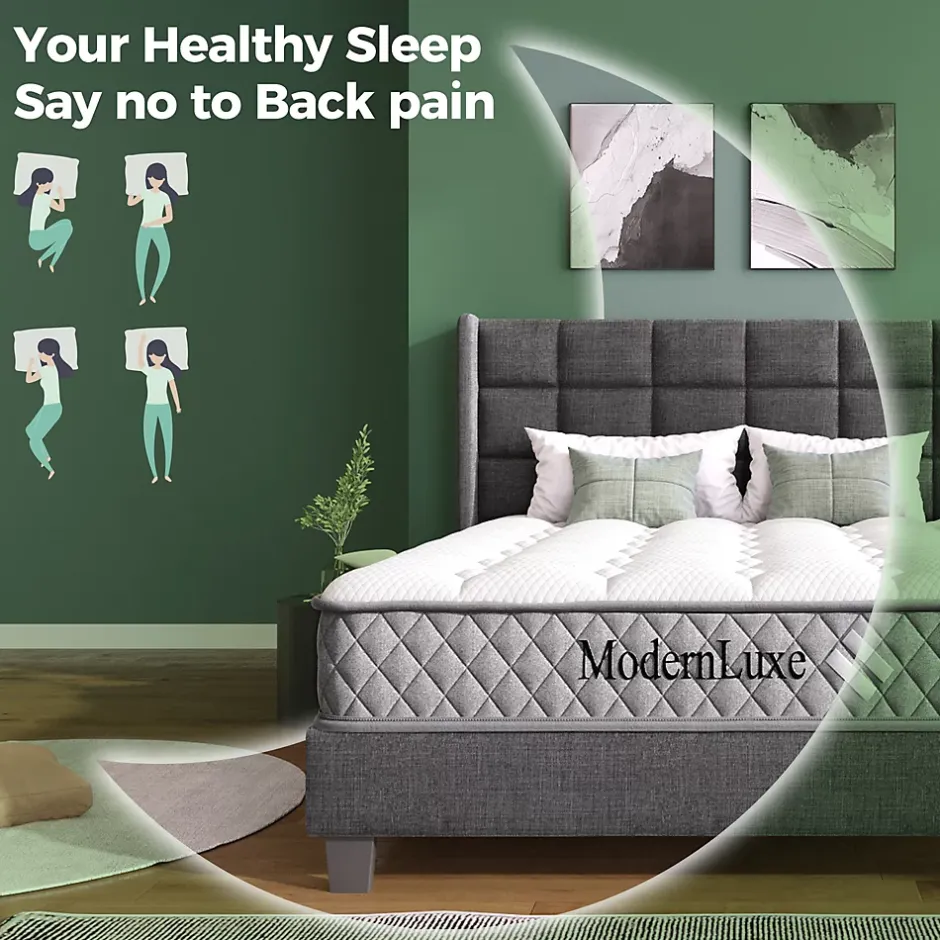 Okwish Matelas Orthopédique 90x200 cm, 7 Zones de Confort, Ressorts ensachés et Mousse Froid, Soutien H3 Moyenne Ferme, H 20 cm, Blanc Outlet