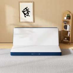 Teeno Matelas Pliant Triple 160X195CM, Matelas Polyvalent, 15cm Mousse épaisse, Housse Amovible et Lavable en Machine, Poignée de