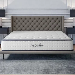 Cosmos Matelas ressorts - 180x200 - 24 cm - Hybride - Blue Latex - Couchage Indépendant - Confort Mi-Ferme - Réversible - Upsilon