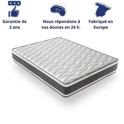 Dagostino Home Matelas Ressorts Ensachés 140x200 Montecarlo, Ferme, Réversible, Côté Été/hiver, H25 Cm