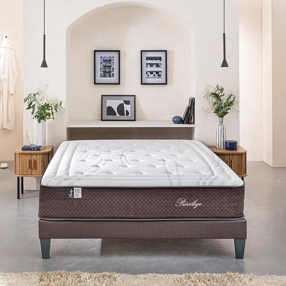 Bellecour Matelas Ressorts Privilège 90x200 cm Accueil Mousse hypersoft Online