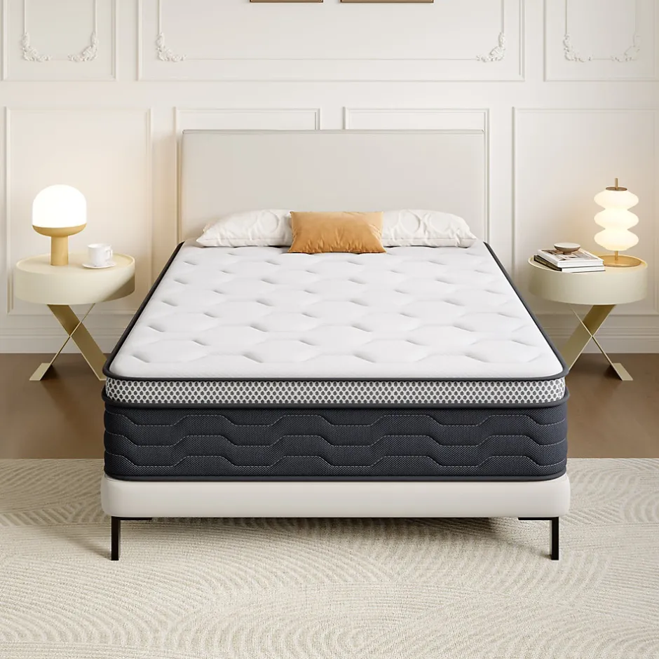 Teeno Matelas Ressorts 140x190 cm, Confort, 7 Zones Ergonomique,25 cm d'épaisseur