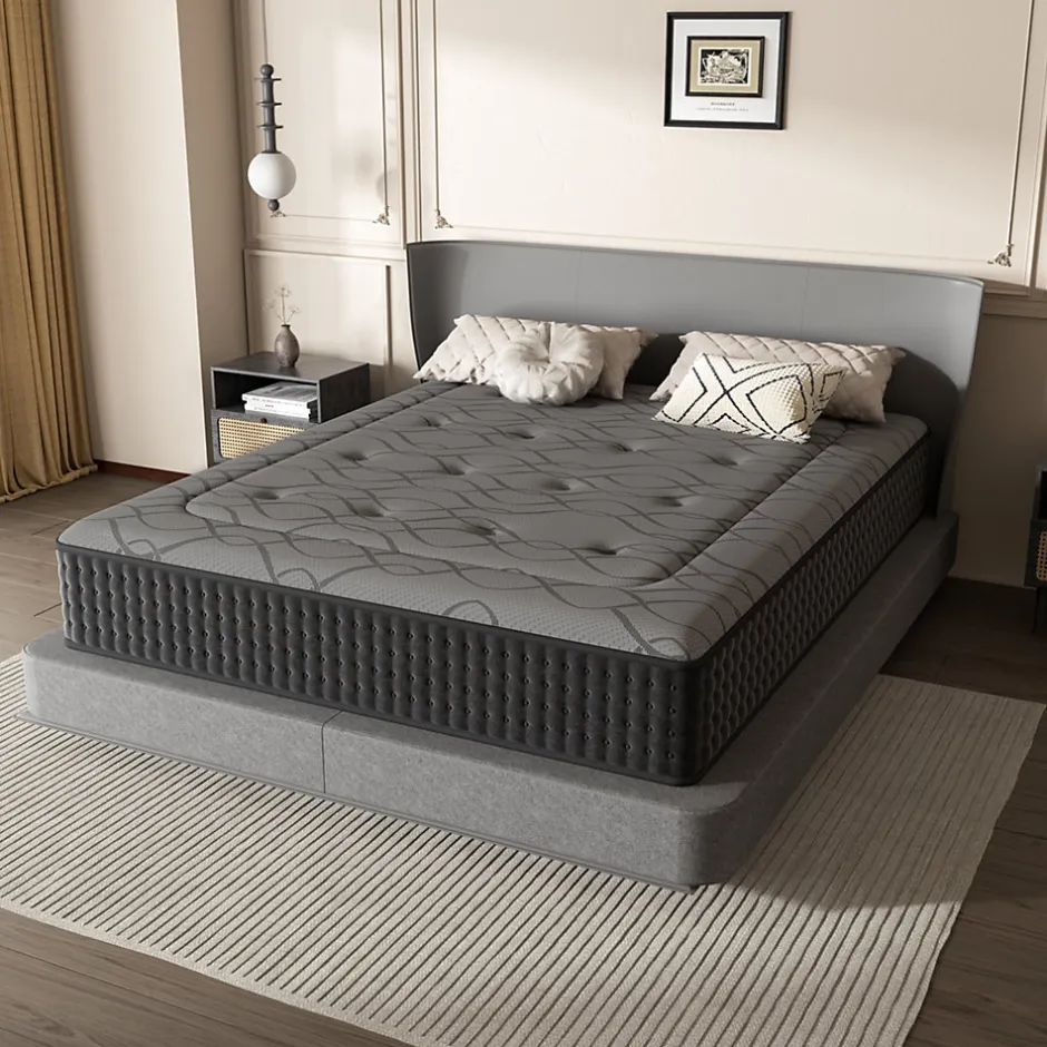 Teeno Matelas Ressorts 140x200 cm de Forme en Mousse et Ressorts, 28 cm Épaisseur