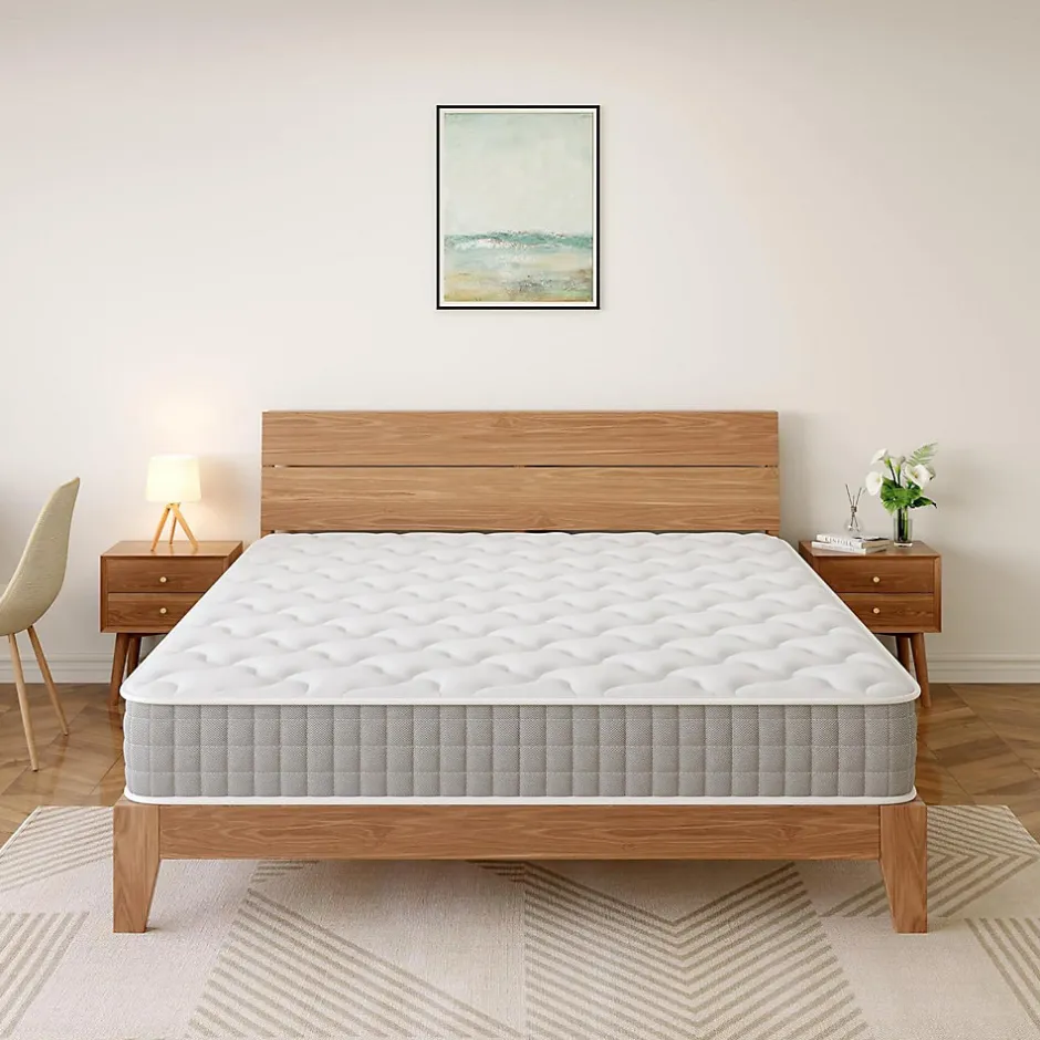 Teeno Matelas Ressorts 140x190cm de Forme en Mousse et Ressorts, 20 cm Épaisseur