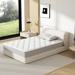Teeno Matelas Ressorts 120x190cm de Forme en Mousse et Ressorts, 20 cm Épaisseur