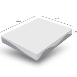 Blackcolors Matelas réversible 160x200cm,hauteur 20cm,degré de fermeté H3 & H4,côté souple et ferme,mousse confort 7 zones,Öko-Tex 100