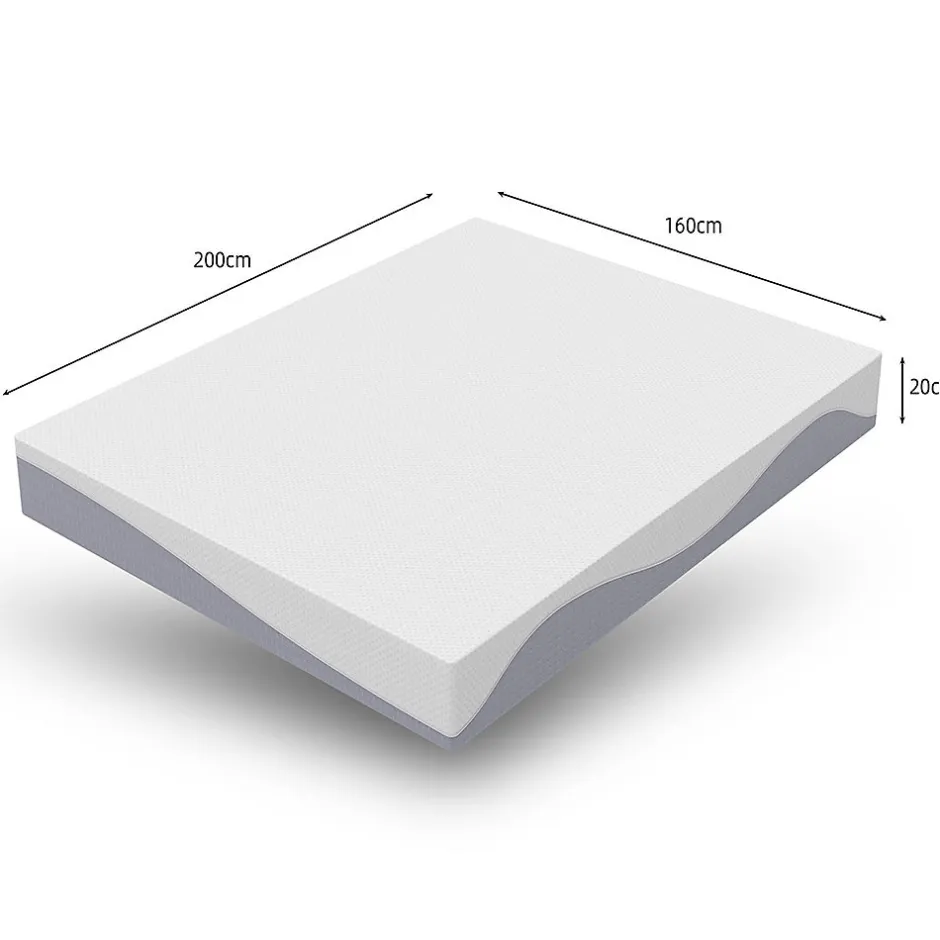 Blackcolors Matelas réversible 160x200cm,hauteur 20cm,degré de fermeté H3 & H4,côté souple et ferme,mousse confort 7 zones,Öko-Tex 100