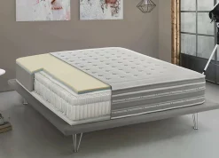 Talamo Italia Matelas simple Dmili, orthopédique en mousse à mémoire de forme et microressorts ensachés,, 80x190h37 cm