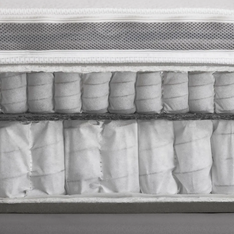 Talamo Italia Matelas simple Dmili, orthopédique en mousse à mémoire de forme et microressorts ensachés,, 80x190h37 cm