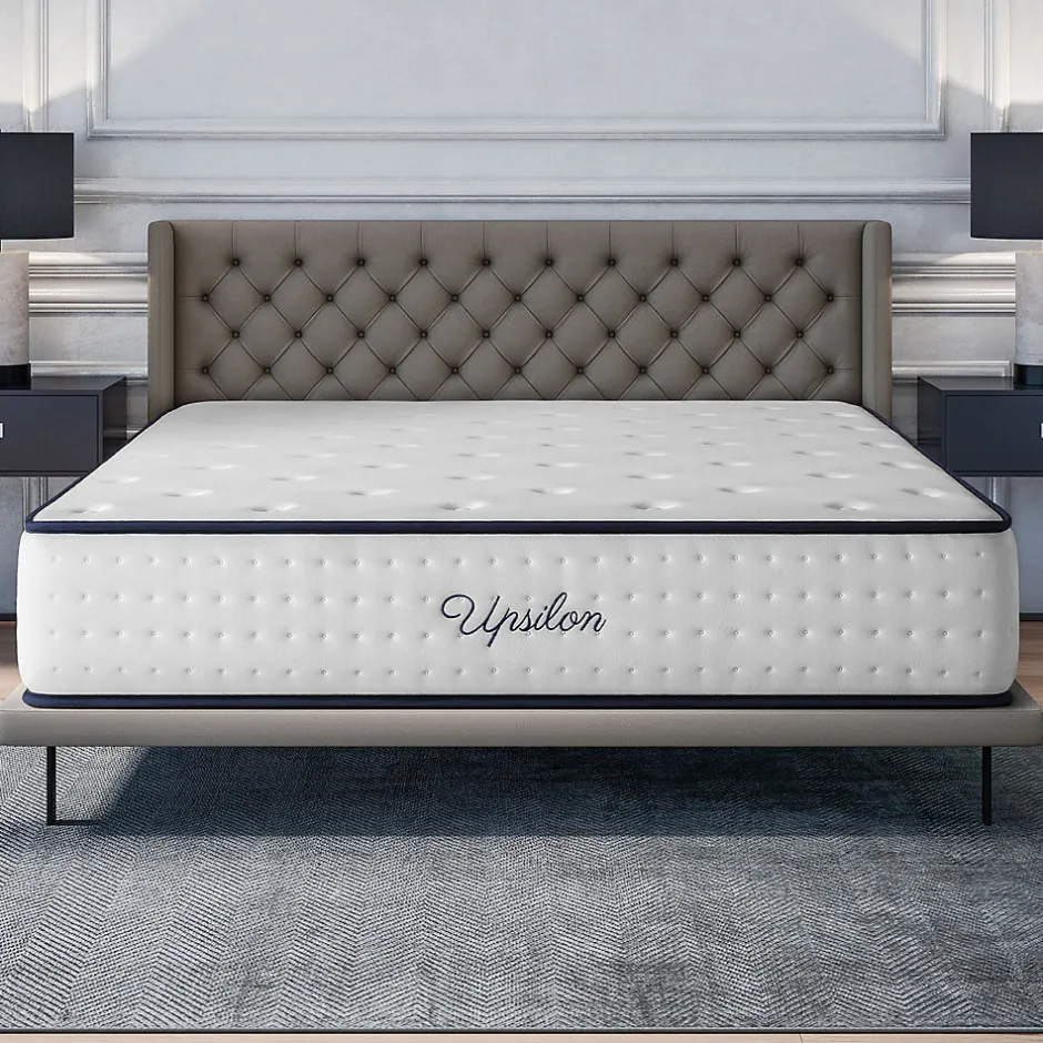 Cosmos Matelas 140x190 - Épais 32 cm - Mousse mémoire de forme - Blue Latex - Confort Ferme - 7 zones - Réversible - Durable - Upsilon