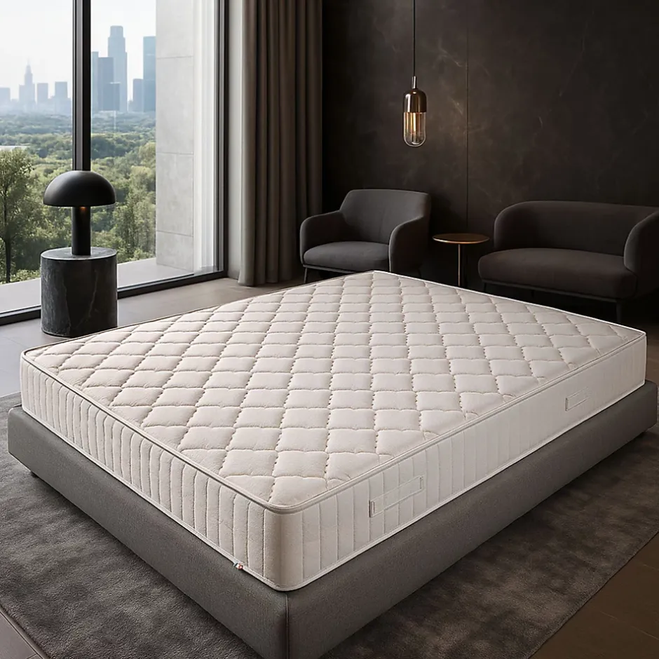 King Of Dreams Matelas 160x200 - Tissu Ignifugé - Soutien Très Ferme - Mousse Poli Lattex Indéformable - anti feu 160 200 - H: 25 CM Sale