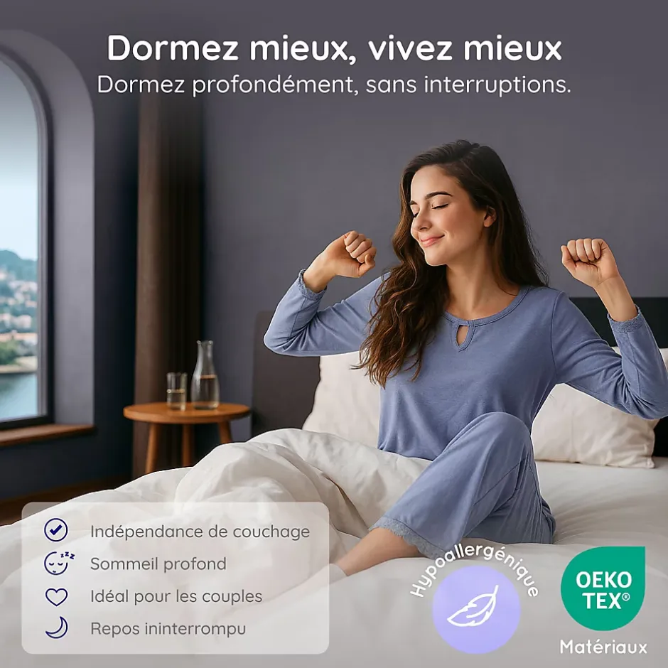 Cosmos Matelas 140x200 - Très Épais 30 cm - Mousse à Mémoire de Forme - Blue Latex - Mousse HR - 7 zones - Réversible - Ferme - Felis Sale