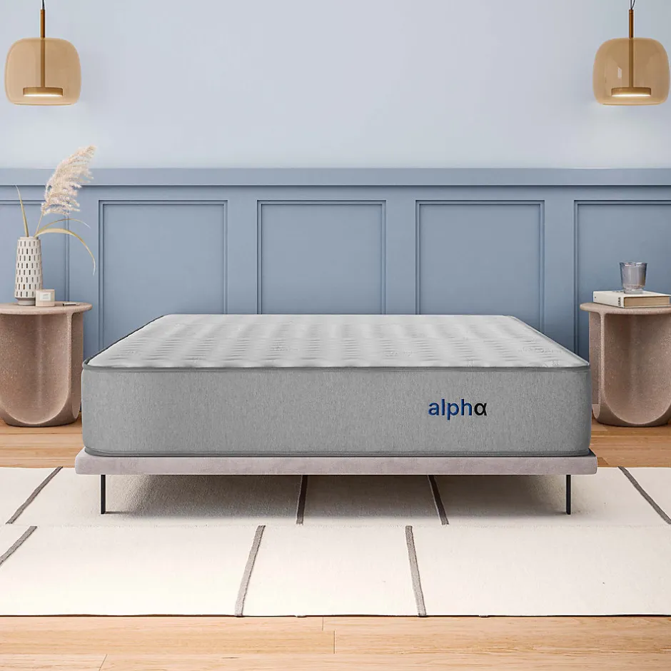 Cosmos Matelas 140x190 Alpha - Mousse HR - Accueil Blue Latex - Épais 30 cm - 7 zones de soutien - Face été/hiver - Confort Ferme