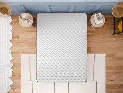 Cosmos Matelas 140x190 Alpha - Mousse HR - Accueil Blue Latex - Épais 30 cm - 7 zones de soutien - Face été/hiver - Confort Ferme