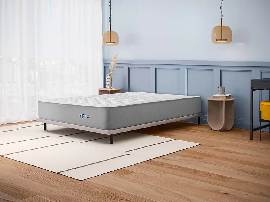 Cosmos Matelas 160x200 Alpha - Mousse HR - Accueil Blue Latex - Épais 30 cm - 7 zones de soutien - Face été/hiver - Confort Ferme