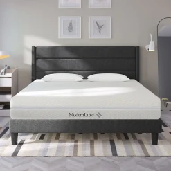 Okwish Matelas 160x200 cm - Ergonomique 7 Zones avec Mousse Froide, Confort H2 H3, Housse Amovible Lavable à Fermeture Éclair - Blanc