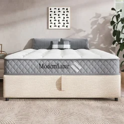 Okwish Matelas 140x200 cm - Matelas Orthopédique avec Ressorts ensachés 7 Zones et Mousse Froid - H3 Moyenne Ferme - 20 cm - Blanc
