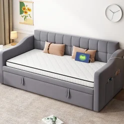 Okwish Matelas 90x200 cm - Matelas Ressorts avec Soutien Lombaire Ergonomique pour Enfant et Ado - Tissu, Métal, Roulé, Blanc Outlet