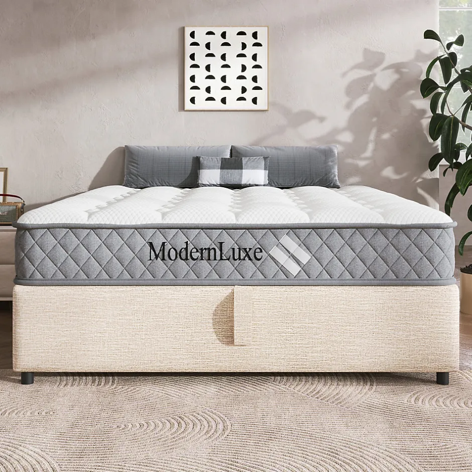 Okwish Matelas 120x200 cm - Orthopédique à Ressorts ensachés 7 Zones et Mousse Froid, Fermeté H3 Moyenne, Hauteur 20 cm, Blanc