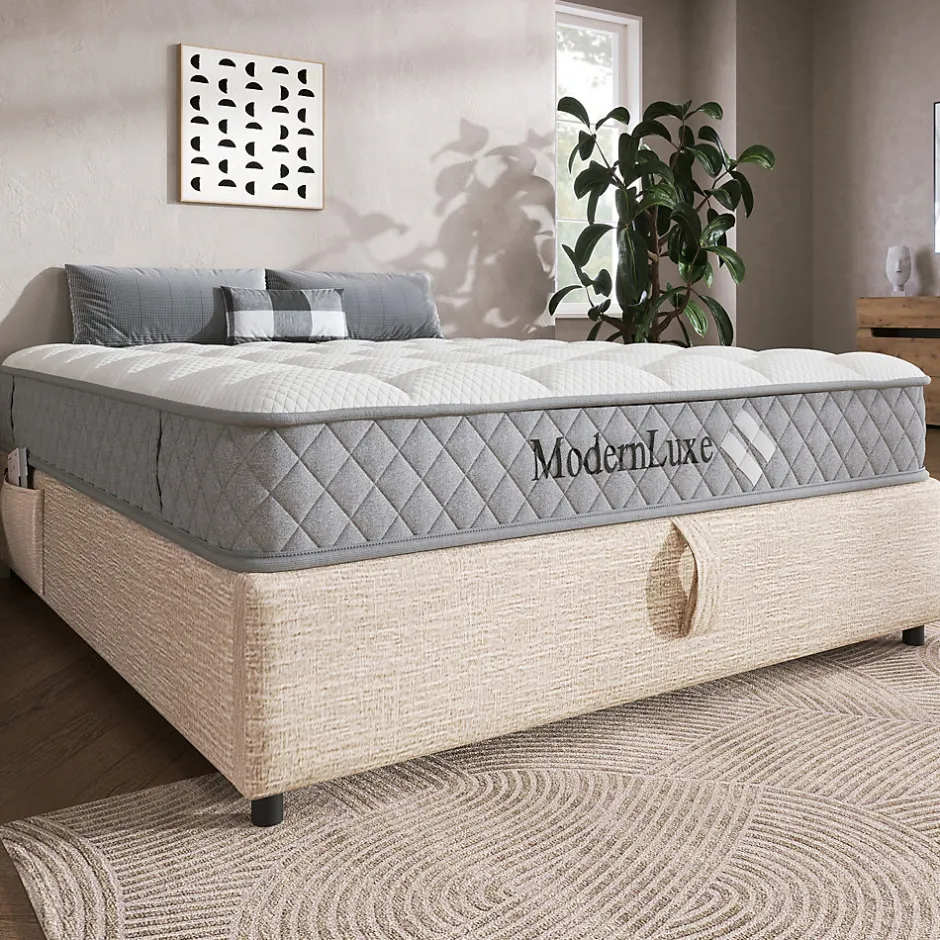 Okwish Matelas 120x200 cm - Orthopédique à Ressorts ensachés 7 Zones et Mousse Froid, Fermeté H3 Moyenne, Hauteur 20 cm, Blanc