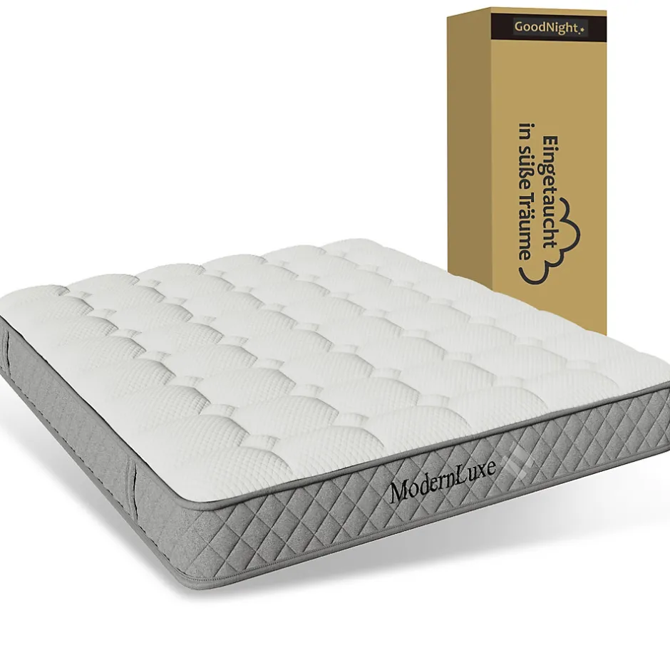 Okwish Matelas 120x200 cm - Orthopédique à Ressorts ensachés 7 Zones et Mousse Froid, Fermeté H3 Moyenne, Hauteur 20 cm, Blanc