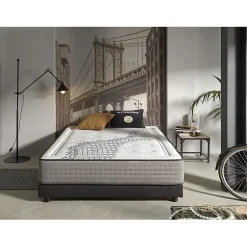 Eccox Matelas 90x200 cm Brooklyn Paradise epaisseur 24 cm 2 Anti-acariens Respirant.