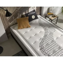 Eccox Matelas 90x200 cm Brooklyn Paradise epaisseur 24 cm 2 Anti-acariens Respirant.
