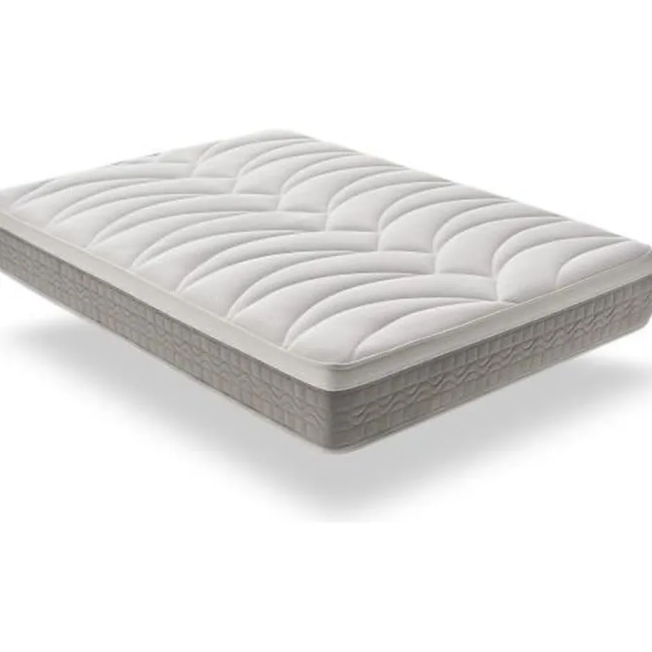 Eccox Matelas 90x190 cm Mémoire de forme Luxury Elite Argent H25 epaisseur 25 cm +/- 2 Haute Fermeté. Hot