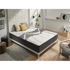Eccox Matelas 140x200 cm Mémoire de formeelastique Memory Graphene epaisseur 30 cm +/-2 Fermeté moyenne-haute.