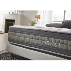 Eccox Matelas 120x180 cm Mémoire de forme Gel Pocket Spring Graphene Design & Comfort epaisseur 29 cm + / -2 Fermeté moyenne-élevée New
