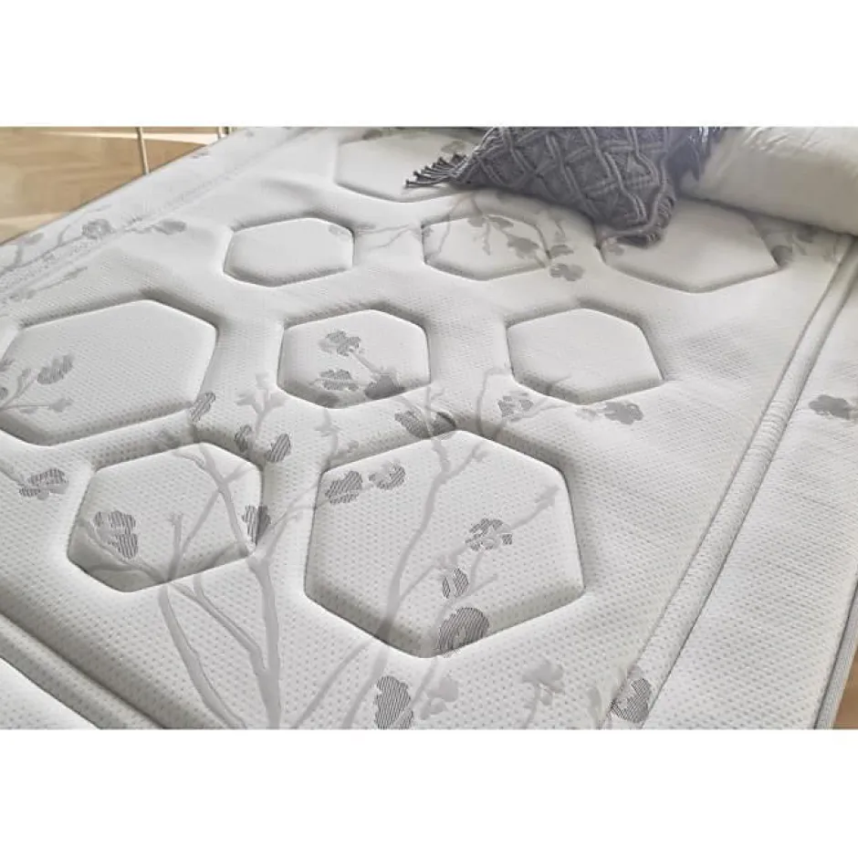 Eccox Matelas 120x180 cm Mémoire de forme Gel Pocket Spring Graphene Design & Comfort epaisseur 29 cm + / -2 Fermeté moyenne-élevée New