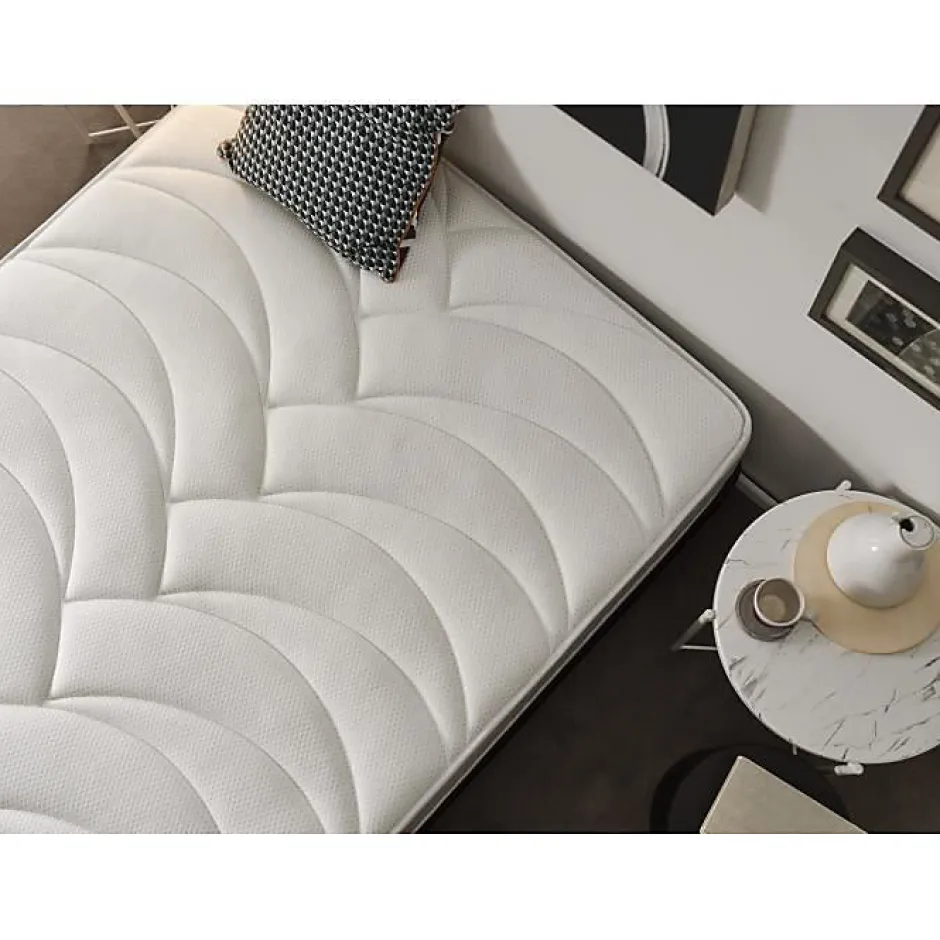 Eccox Matelas 105x190 cm Mémoire de forme Luxury Elite Argent H25 epaisseur 25 cm +/- 2 Haute Fermeté. Discount