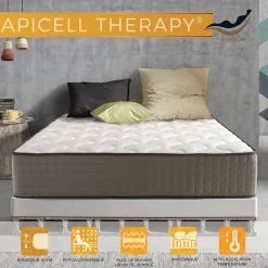 Simpur Low Cost Matelas 120x190 cm Natur Plus, mousse multizone, 30 cm, tissu stretch, 7 zones de confort, morphologique et excellente aération Discount