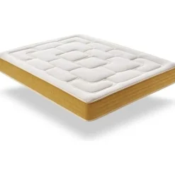 Eccox Matelas 140x190 cm Ressorts Ensachés Elite Gold epaisseur 30 cm +/- 2 Rembourré en Mémoire de forme + Supersoft 5 cm Mi-Ferme. ECC