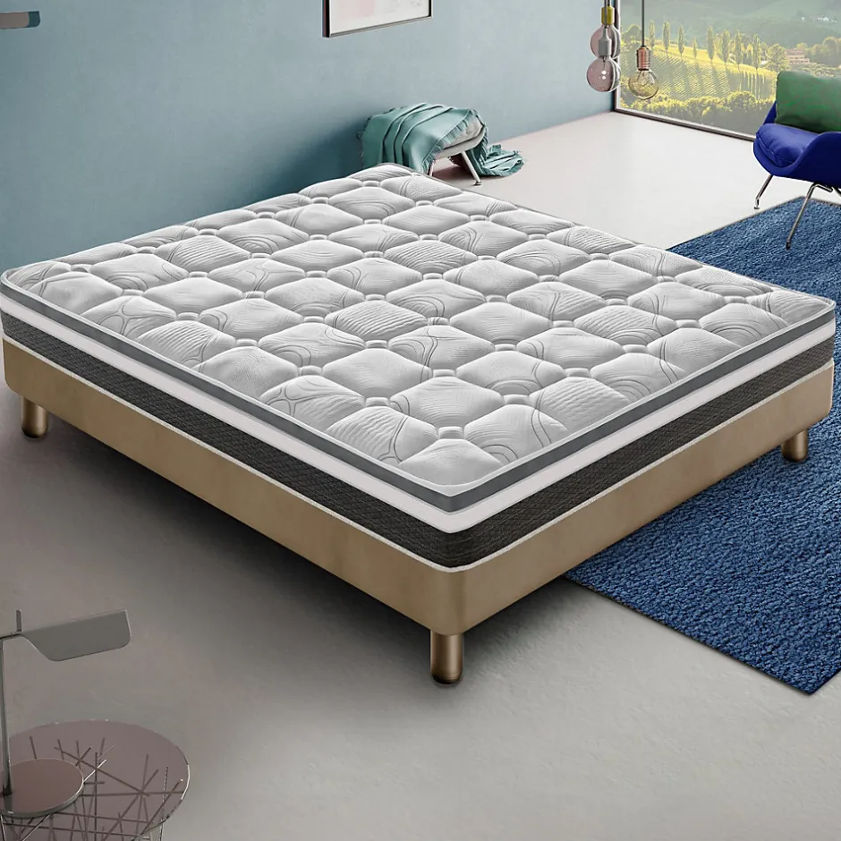Materassiedoghe Matelas 160x190 en mousse à mémoire de forme - Epaisseur 20 cm - Orthopédique - Rigidité H4 - Fabriqué en Italie - Mod Anna