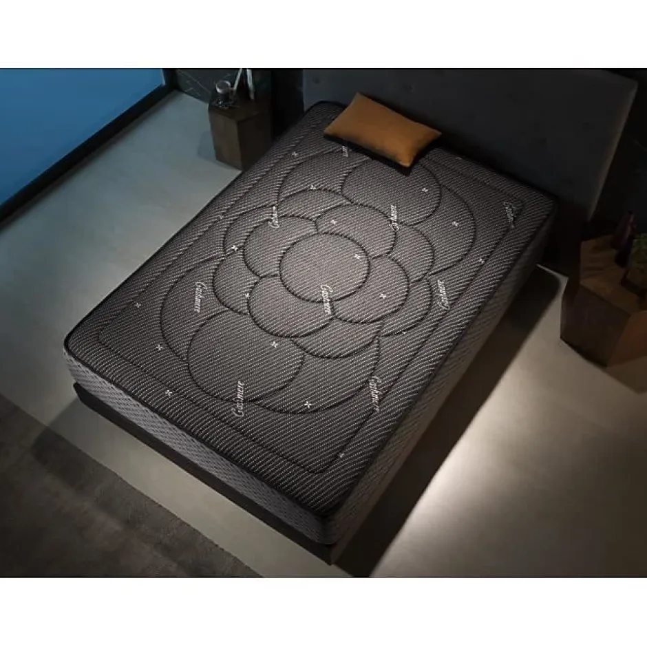 Eccox Matelas 120x200 en mousse à mémoire de forme Cashmere Night Comfort Hauteur 30 cm Fermeté moyenne à élevée.
