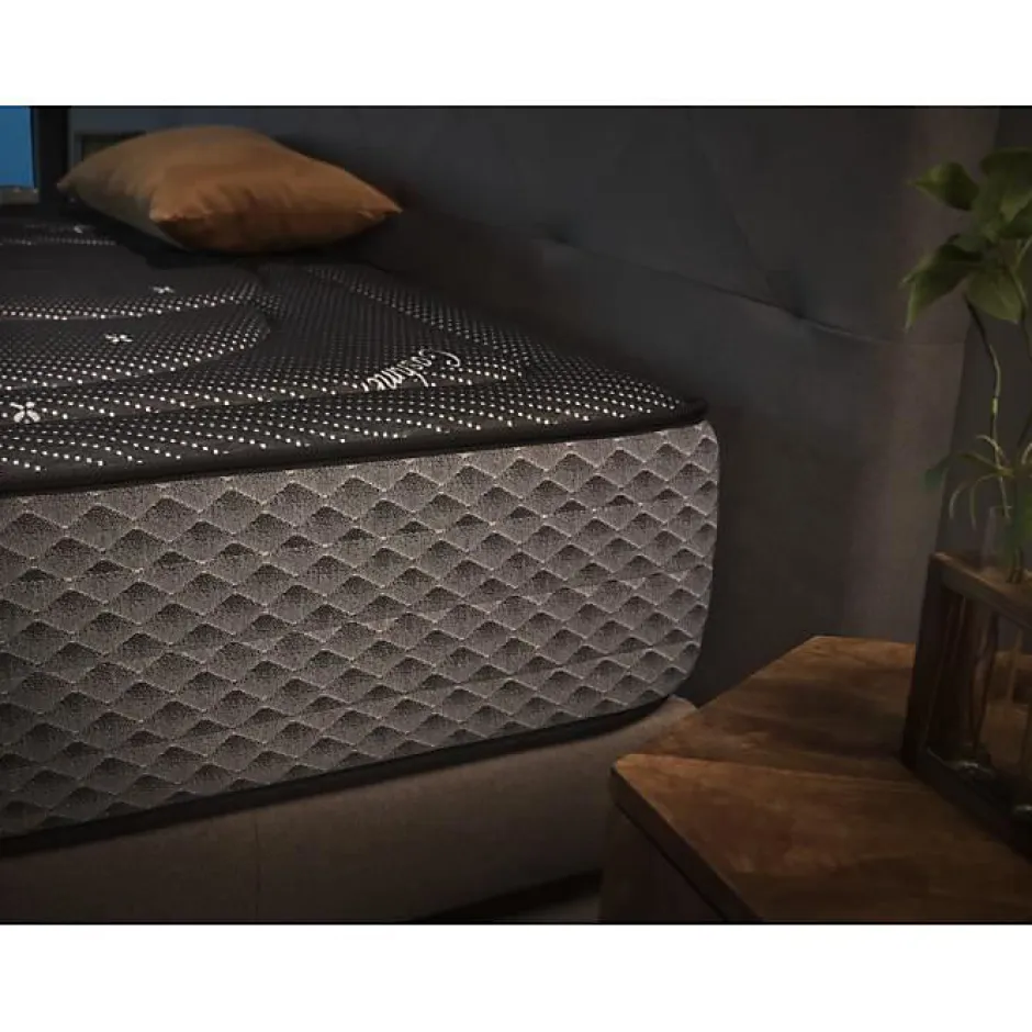 Eccox Matelas 120x200 en mousse à mémoire de forme Cashmere Night Comfort Hauteur 30 cm Fermeté moyenne à élevée.