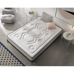Eccox Matelas 120x180 Ensachage double ressorts matelas mémoire double face Hauteur 30 cm +/- 2.