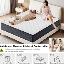 Teeno Matelas 90x190 Epaisseur 22CM Haute Densité