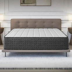 Cosmos Matelas 140x190 Hybride - Mousse HR - Ressorts ensachés - 30 cm - Réversible - Couchage Indépendant - Blue Latex 7 zones - Equinox