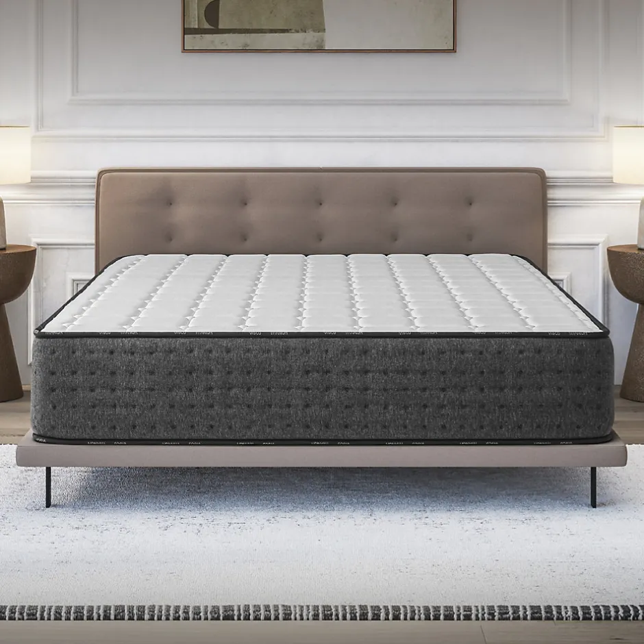 Cosmos Matelas 140x190 Hybride - Mousse HR - Ressorts ensachés - 30 cm - Réversible - Couchage Indépendant - Blue Latex 7 zones - Equinox