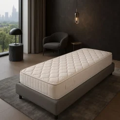 Provence Literie Matelas 80x200 Ignifuge Non Feu x 12 cm - Très Ferme - Confort Optimal - Usage Quotidien - Respiration Avancée - MATELAS HOTEL DEL