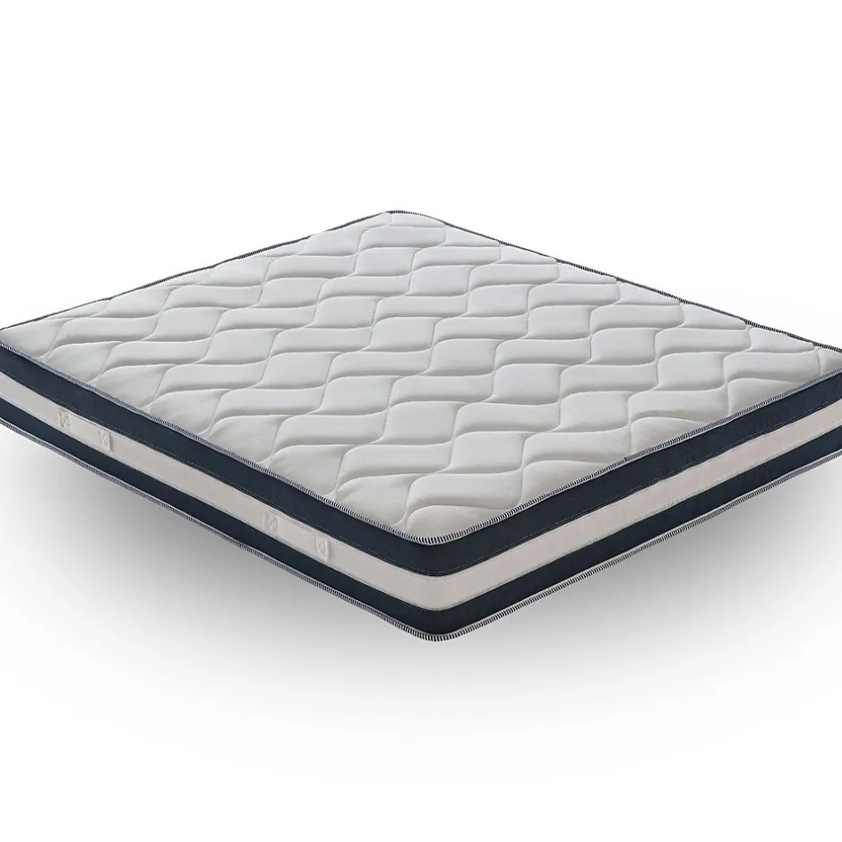 Materassiedoghe Matelas 160x200 Memory Gel - Epaisseur 25 cm - Mousse Mémoire 7 cm - 9 zones de confort - 100% Made in Italy
