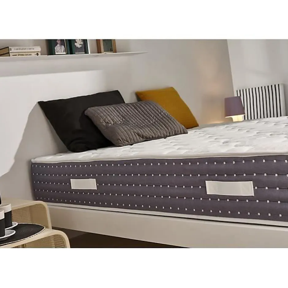 Eccox Matelas 90x180 Ressorts Ensachés Memory Nature avec 5cm Gel Mémoire de forme + Graphène + Supersoft Hauteur 30 cm +/-2 n Best
