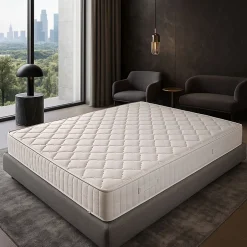 King Of Dreams Matelas 120x190 Tissu Ignifugé Hauteur 25 cm au Confort Très Ferme - Mousse Extrèmement Durable - Anti feu 120 190 Hot