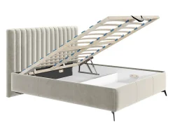 Best Mobilier Mendoza - lit coffre - 180x200 - sommier inclus - en velours -