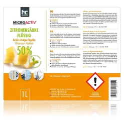 Höfer Chemie Microactiv Acide Citrique Liquide 50% Détartrant Polyvalent 1 x 6 L, Et Économique